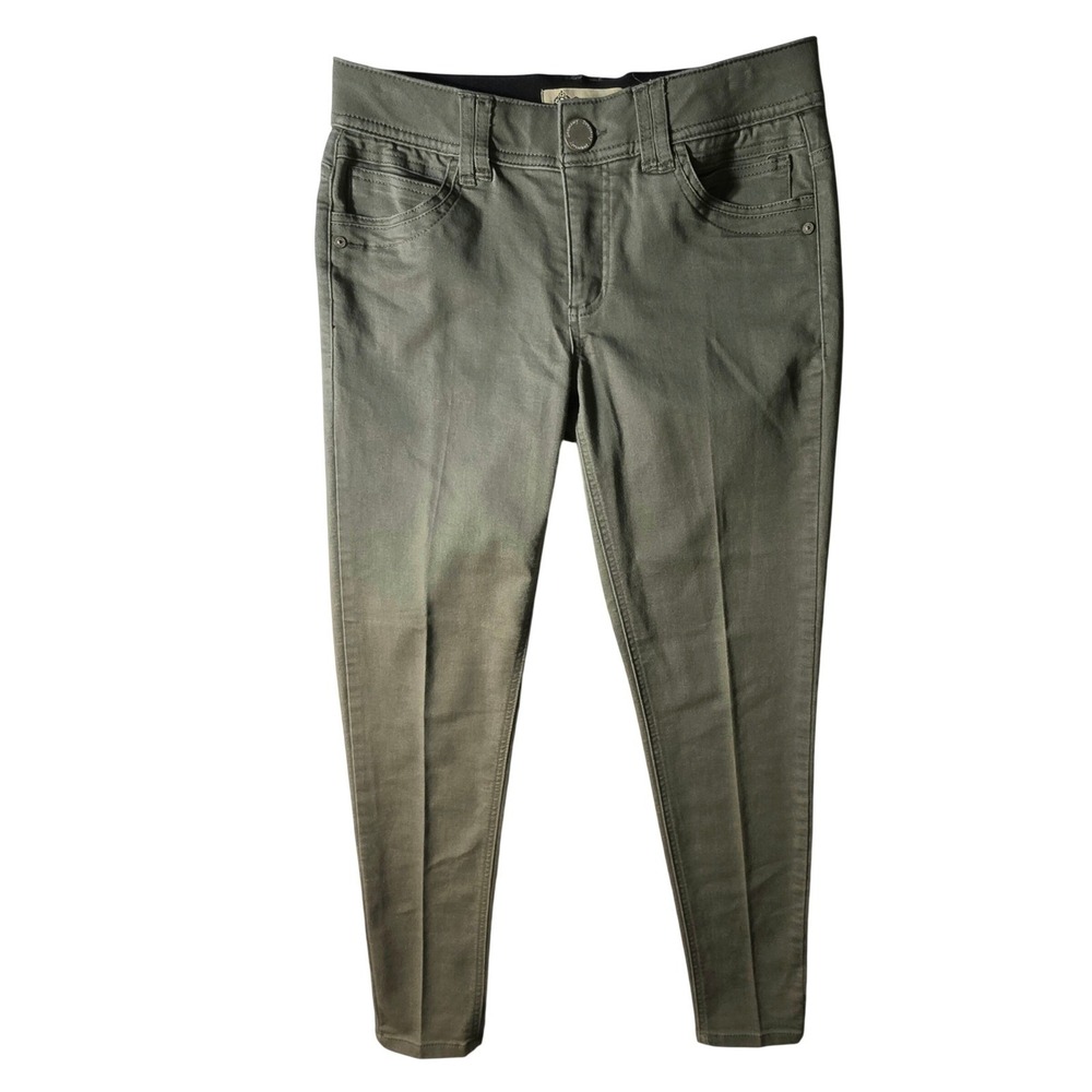 Democracy Ab Technology Olive Green Skinny Pants Womens Size 4 Stretch Tapered